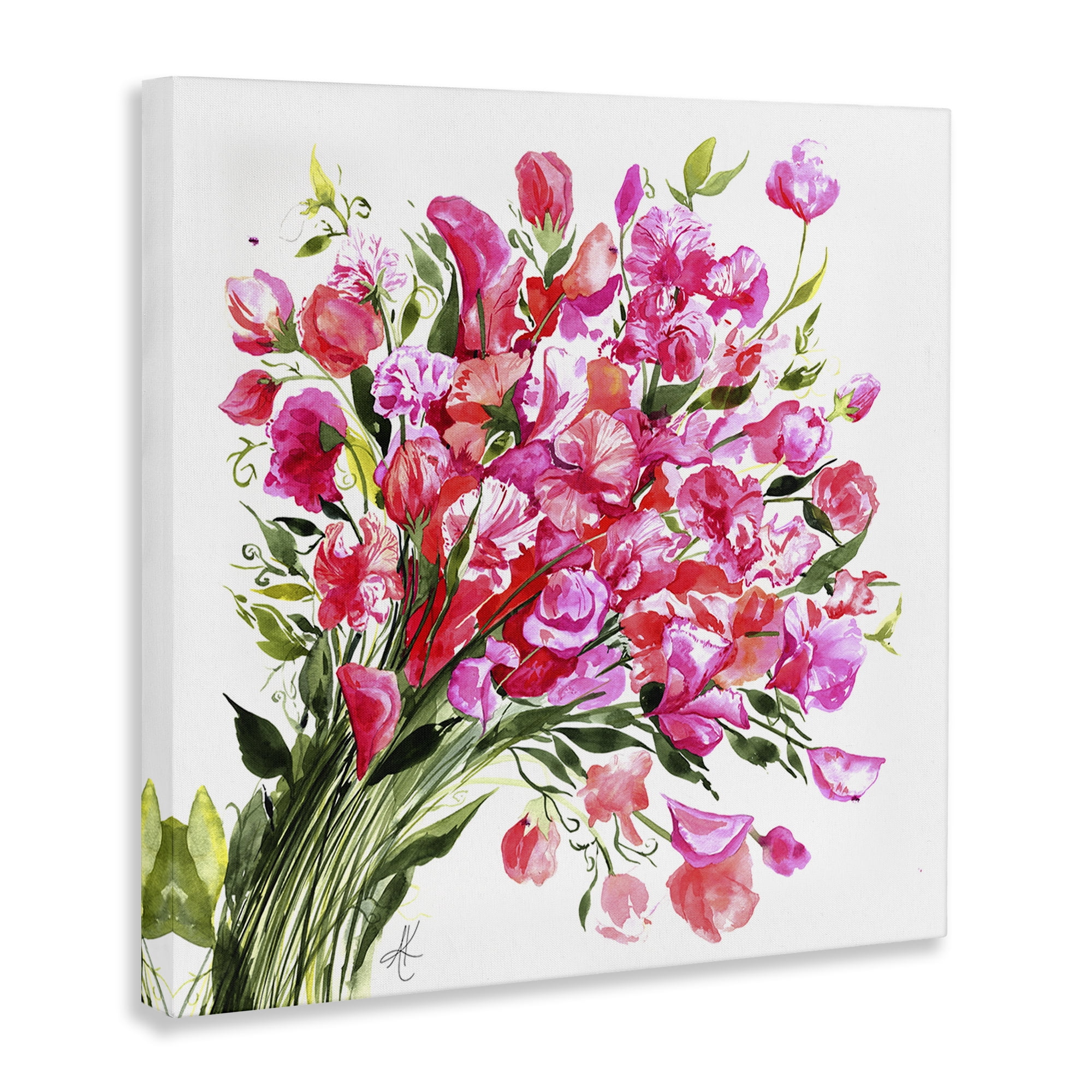 Stupell Industries Sweet Pea Bouquet Botanical & Floral Painting Gallery Wrapped Canvas Art Print Wall Art, 30 x 30