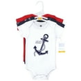 thumbnail image 2 of Hudson Baby Infant Boy Cotton Bodysuits, Nautical Anchor, 0-3 Months, 2 of 5