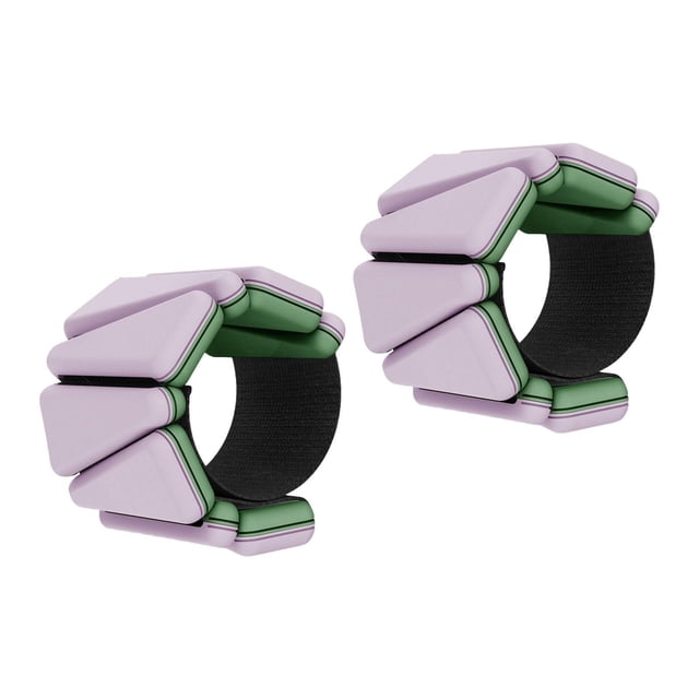 2 pulseras con pesas para muñecas, ajustables y extraíbles de 1 kg, para trotar, aeróbicos, caminar, barra y pilates. rosa y verde