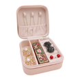 thumbnail image 4 of Mini Jewelry Travel Case  Small  Portable Organizer Portable Display Storage Box For Rings Earrings Necklaces Gifts White, 4 of 7