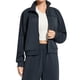 thumbnail image 1 of Chaqueta Deportiva de Larga con Solapa y Cremallera para Mujer, Ideal para Otoño e Invierno Chaqueta Holgada para Yoga Al Aire Libre Negro L, 1 of 7
