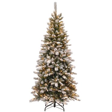7.5 ft. Pre-Lit Natural Fraser Fir Slim Tree with Clear Lights, Plug-In main image 0