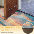 thumbnail image 6 of CURLYOOT Ocean Beach Sunrise Sunset Half Round Door Mat, Indoor Outdoor Entrance Rug, Semi Circular Area Rug, Non Slip Washable Absorbent Doormat, Laundry Room Rug 24'' x 36'', 6 of 7