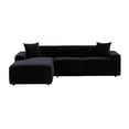 thumbnail image 3 of Olafur Black Velvet Sectional - Laf, 3 of 4