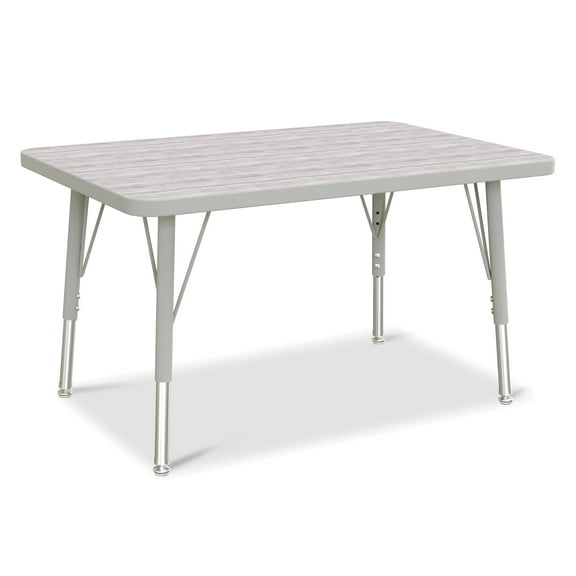 Rectangle Activity Table - 24" X 36", E-height - Driftwood Gray/Gray/Gray