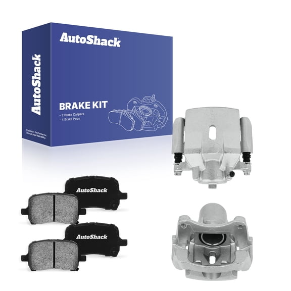 AutoShack Front Brake Calipers   Ceramic Brake Pads Replacement for 2004-2012 Chevrolet Malibu 2006-2010 Pontiac G6 2007-2009 Saturn Aura 6-PC Kit
