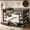 Black#7, variant on Queen Size Bunk Beds Bed Frames Queen over Queen over Queen Bunk Bed with Slide, Metal Triple Bunk Bed with Safety Guardrails, Heavy-duty Bunk Bed with Noise-reduced Design, Black,Adjustable Bed Base