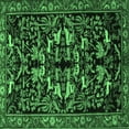 thumbnail image 1 of Ahgly Company Indoor Square Animal Emerald Green Traditional Area Rugs, 5' Square, 1 of 4