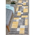 thumbnail image 5 of World Rug Gallery Modern Geometric Boxes Area Rug - Yellow 2' x 7', 5 of 7