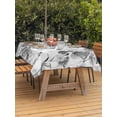 thumbnail image 3 of Outdoor Tablecloth with Umbrella Hole for Patio/Picnic/Party/Camping, Spring Flowers Waterproof Table Cloth Rectangle Table Cover Washable, Vintage Country Eucalyptus Leaves Plants (60"x 84"), 3 of 8