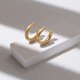 thumbnail image 4 of Pendientes de aro Laklulu para mujer – Aros abiertos gruesos, ligeros y chapados en oro, oro/oro blanco/pendientes de aro para mujer de 50 mm, 4 of 6
