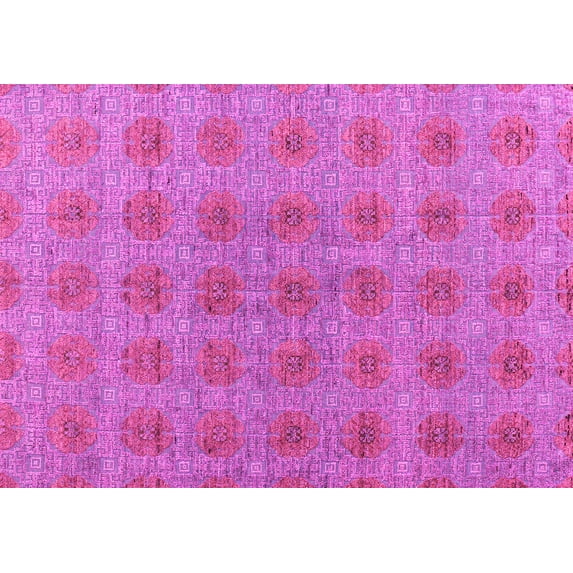 Ahgly Company Indoor Rectangle Abstract Pink Modern Area Rugs, 2' x 5'