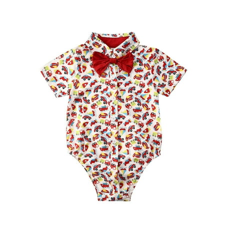 

Newborn Baby Boy Bodysuit Gentleman Bow Clothes Flamingo Dinosaur Jumpsuit Playsuit Romper Clothing