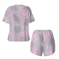 thumbnail image 5 of Picia Pink Flamingo Pajamas Sets for Women Soft Short-Sleeved Pjs with Lounge Shorts Two Piece Sleepwear-3X-Large, 5 of 9