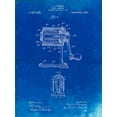 thumbnail image 2 of Borders, Cole 19x24 Black Ornate Wood Framed with Double Matting Museum Art Print Titled - PP162- Faded Blueprint Pencil Sharpener Patent Poster, 2 of 4
