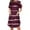 Red, variant on 2026 Summer Maternity Dress Side Zipper Nursing Design Knee-Length Short Sleeve Round Neck Printed Loose Casual Sleep Dress For Pregnant Women