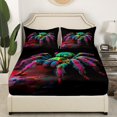thumbnail image 3 of Erosebridal Gradient Wolf Spider Bed Sheets Set Queen Size, Insect Animal Bedding Queen Size, 4pcs (Top Sheet, Fitted Sheet, Pillowcase), 3 of 6