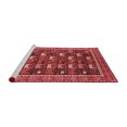 thumbnail image 2 of Ahgly Company Machine Washable Indoor Round Oriental Red Industrial Area Rugs, 8' Round, 2 of 4