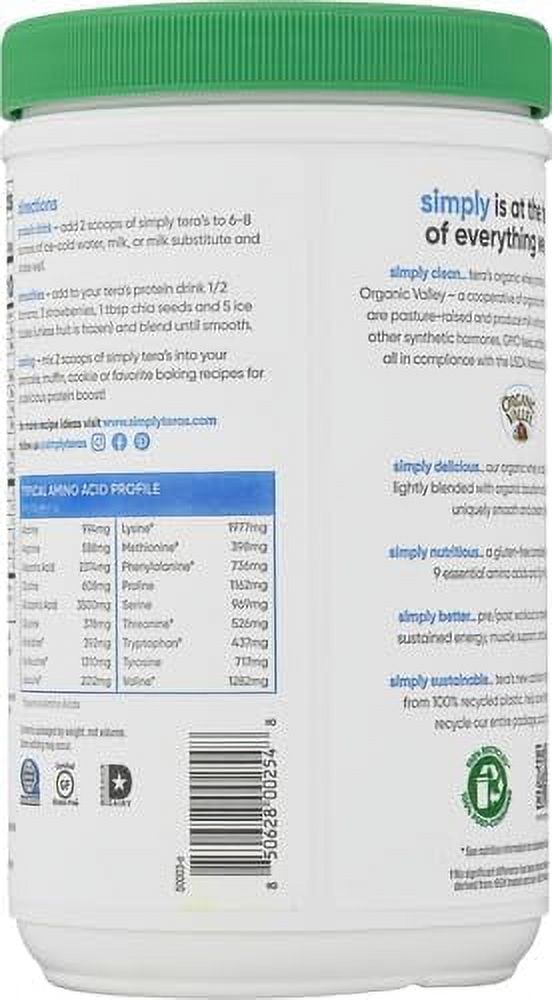 simply tera's Organic whey Protein Powder, Bourbon Vanilla Flavor