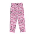 thumbnail image 6 of Uemuo Cute Watermelon Flamingo Pattern Women's Wide Leg Palazzo Lounge Pants with Pockets Light Weight Loose Comfy Casual Pajama Pants-X-Large, 6 of 9