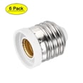 thumbnail image 1 of Convertidor de Base de Lámpara Uxcell E26 E27 a E12 Adaptador de Enchufe de Luz 6 Paquetes, 1 of 5
