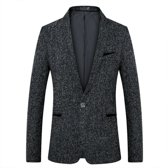 WAENQINLA Mens Wool Blazers Big and Tall Regular Fit Suit Jackets Single Breasted Notched Lapel Formal Party Sport Coats