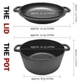 thumbnail image 5 of Cuisiland Pre-seasoned 5qt Cast Iron Dutch Oven with 10.25 Inch Griddle Skillet Lid, 5 of 9