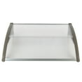 thumbnail image 2 of Topcobe 39.37" x 31.5" Polycarbonate Spliced Window Door Awning, Outdoor Front Door Patio Rain Cover, White Gray Bracket, 2 of 12
