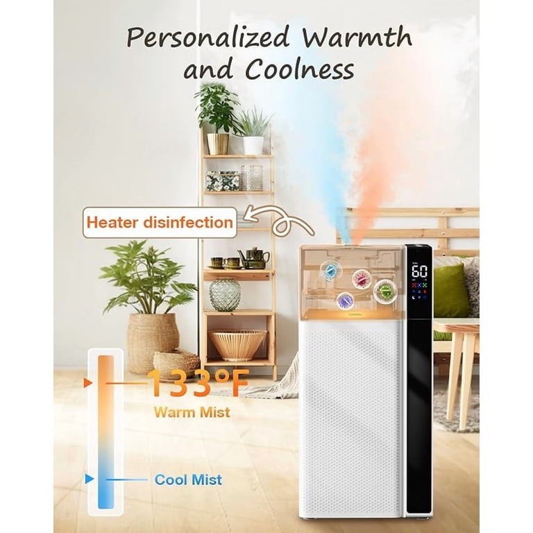 Humidifier Large Room, 5.3Gal/20L 3000ft² Coverage Cool Warm Mist Humidifiers for Home Bedroom, Easy Top Fill, Quickly & Evenly Warm Humidifiers with Extended Tube for Bedroom, Living Room, Plants Humidifier Large Room, 5.3Gal/20L 3000ft² Coverage Cool Warm Mist Humidifiers for Home Bedroom, Easy Top Fill, Quickly & Evenly Warm Humidifiers with Extended Tube for Bedroom, Living Room, Plants