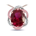 thumbnail image 3 of Star K � Large Love Knot Pendant Necklace with Oval 12 x 10mm Created Ruby, 3 of 9