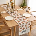thumbnail image 3 of Fall Table Runner 108 Inches Long Farmhouse Dress Scarves, Thanksgiving Autumn Gradient Maple Leaf on Linen Dining Tablerunner for Coffee Table/Kitchen Island/Party Décor, 13" x 108", 3 of 8