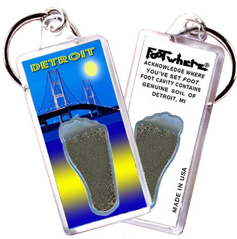 Detroit FootWhere Souvenir Lanyards.(DET300 - Assorted) 6 Piece Set