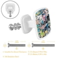 thumbnail image 2 of 4 Pieces Set Drawer Pulls Handle Square Wardrobe Cabinet Knobs with Stainless Steel Screws Furniture Kitchen Decor, 2 of 5