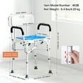 thumbnail image 6 of VEVOR Shower Chair Seat with Padded Arms and Back, Shower Stool with Reinforced CrossBar, Adjustable Height Bench Bath Chair for Elderly Disabled, Shower Chair for Inside Shower Bathtub, 400 lbs, 6 of 9