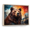 thumbnail image 2 of Designart "Geometric Majesty of Bears I" Animals Floater Framed Wall Art Print, 2 of 7