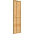 thumbnail image 4 of 26 7/8"W x 81"H TimberCraft Five 5 3/8" Boards Framed Board-n-Batten Shutters, Rough Sawn Western Red Cedar (Per Pair), 4 of 13
