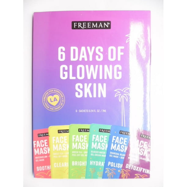 Freeman Masks 6 Days of Glowing Skin Masking Set 6ct Satchets