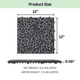 thumbnail image 4 of 12 X 12 Inch Black Interlocking Deck Tiles Plastic Waterproof Outdoor All Weather Anti-Slip Bathroom Shower Balcony Porch Strong Weight Capacity Upto 440 Lbs, Pebble Stone Pattern Pack of 12, 4 of 9
