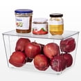 thumbnail image 4 of HBlife 2 Pack Pantry Organizer Storage Stackable Kitchen Laundry Organizers for Onion, Potato, Fruit, Produce, Vegetable Clear, 4 of 7