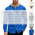 thumbnail image 2 of QSXADF Men's Shirt Jacket Casual Hooded Long Sleeve Button Down Pocketed Relaxed Coat, 2 of 6