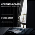 thumbnail image 3 of Cortinas Blackout Para Recamara Sala Elegantes 270X215Cm 2 Paneles Aislamiento Térmico Y Reducción De Ruido Tela Impermeable Modelo Negro, 3 of 4