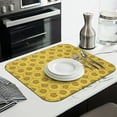 thumbnail image 3 of Sunflower Kitchen Dish Drying Pad, Foldable Microfiber Rack Mat for Sink and Countertop, Absorbent 16x18 Inch Floral Pad, 3 of 7