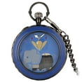 thumbnail image 2 of Reloj de bolsillo musical Hugo Coleccionables clásico con cadena Retro azul para Navidad, 2 of 8