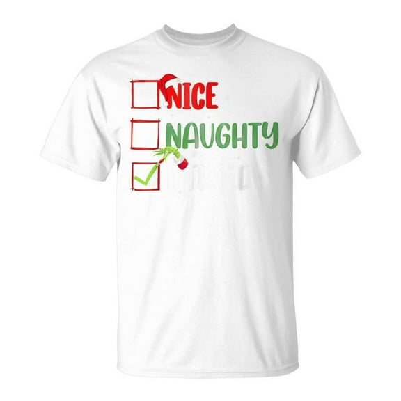 SR Groovy Nice Naughty I Tried Christmas 2024 Santa Claus Meme T-Shirt