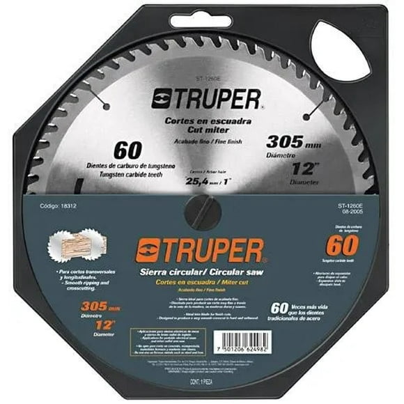 Sierra Circular Madera Truper 18311 40 D 12 X 1