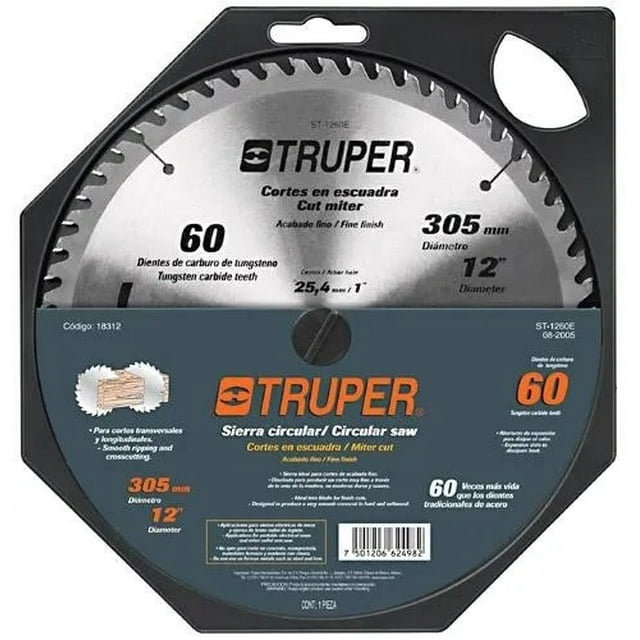 Sierra Circular Madera Truper 18311 40 D 12 X 1