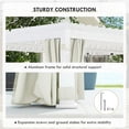 thumbnail image 6 of Barara King Gazebo, Outdoor Canopy Shelter Pergola,12' x 19' Pergola with Adjustable Louvered, Outdoor Pergola with Curtains and Netting, Cream White, 6 of 10