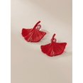 thumbnail image 3 of 1pair Fashionable Red Maple Leaf Shaped Clip-On Earrings, Suitable For Girls Without Ear Piercings, 3 of 5