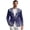 Blue Abstract Swirl, variant on Cartoon Dinosaur Lightweight Coat, One Button Suit Jacket Slim Fit Polyester Suit Separates Coat for Casual