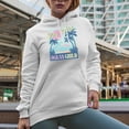 thumbnail image 2 of Stay Wild, Ocean Child with Retro Palm Trees & Sea Art Merch Gift, White Hooded Sweatshirt or Hoodie, XL, 2 of 5